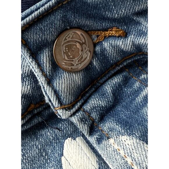 Billionaire Boys Club Light Blue Straight Jeans with Patches - Picture 9 of 10